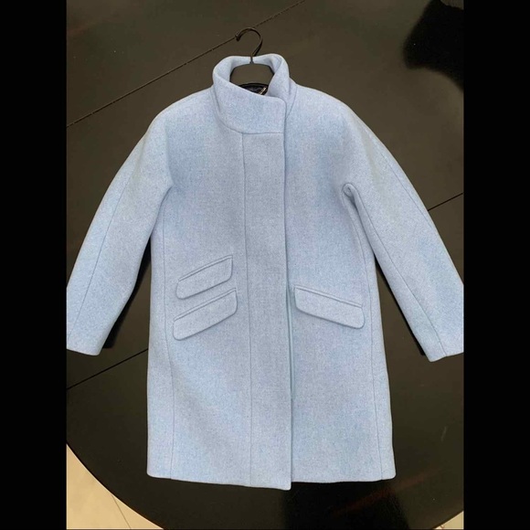 Petite cocoon coat in Italian stadium-cloth wool - Picture 5 of 5